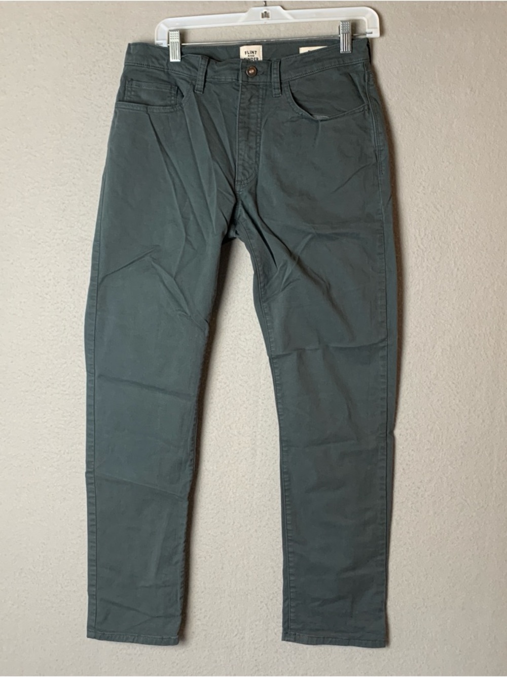 Flint And Tinder Jeans Mens Size 31x30 (31x28) Dark Gray Slim Fit Pants Stretch
